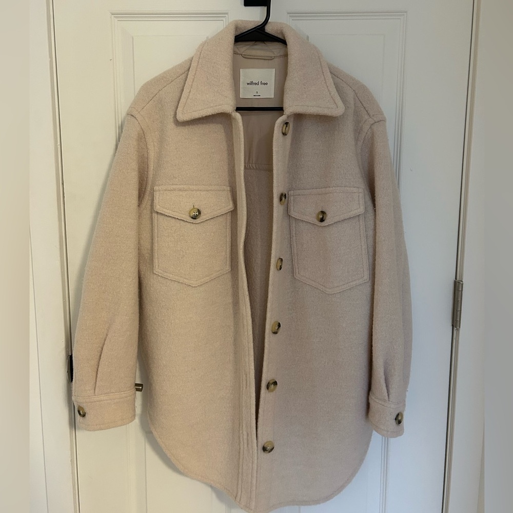 Wilfred Free Beige Quilted Collar Jacket